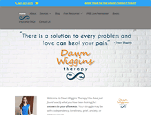 Tablet Screenshot of dawnwigginstherapy.com